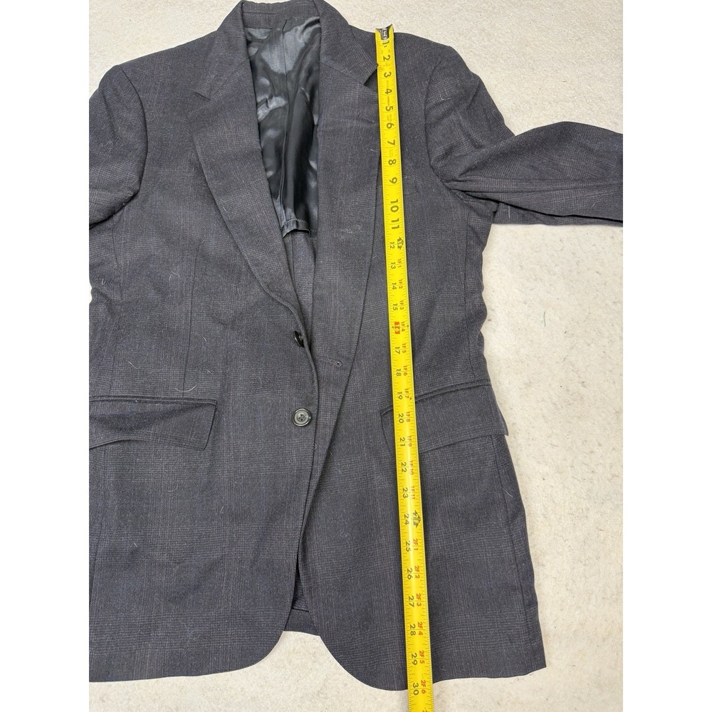 VTG 70s Evan-Picone 100% Wool Suit Jacket Blazer A.H. Benoit & Co. Blue/Gray 40R - Picture 3 of 6
